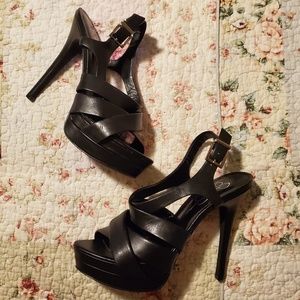 Jessica Simpson Black Strap Heels